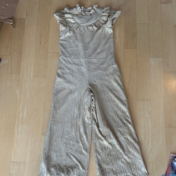 Janie and Jack Gold Jumpsuit